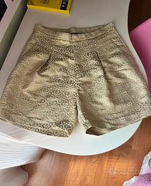 pantaloncino corto dorato
