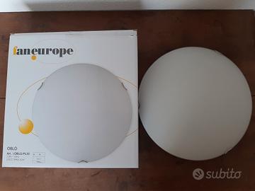 Plafoniera Fan oblò PL30 2 luci E27 piccola,d.30cm