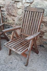 SEDIE PIEGHEVOLI IN LEGNO MASSELLO