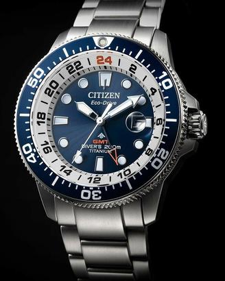 Citizen DIVER'S 200 MT SUPER TITANIUM GMT WATCH BJ