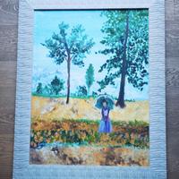 Dipinto Quadro olio su tela Autunno