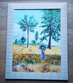 Dipinto Quadro olio su tela Autunno