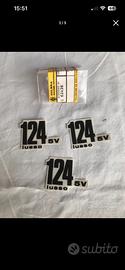Set 3 scritte orig GILERA 124 5V LUSSO anni ‘70