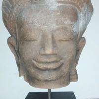 Buddha testa ceramica thailandese 