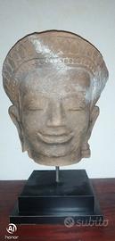 Buddha testa ceramica thailandese 