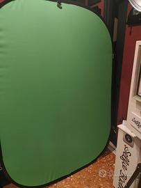 fondale chromakey 2 in 1 verde grigio