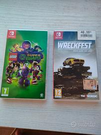 Nintendo switch giochi Wreckfest e Lego DC Villain