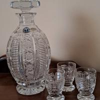 Bottiglia liquori in cristallo boemo Borocrystal