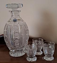Bottiglia liquori in cristallo boemo Borocrystal