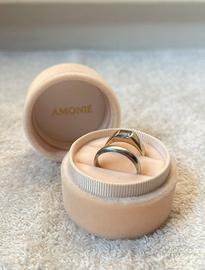 Porta fedi / ring box velluto rosa - nuova