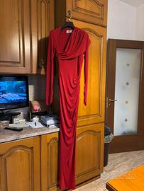 Abito lungo rosso C.Tricot elegante  | Tg 42