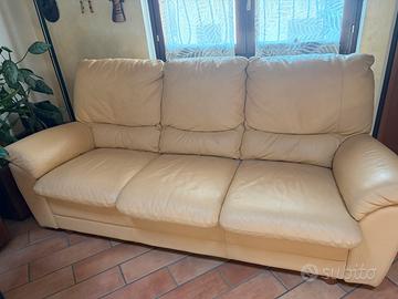 Divano letto in pelle 3 posti