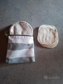 14 Coppette lavabili nuove e borsa: 10 bambu 4 cot