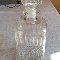 Decanter Vintage in Vetro Lavorato con Tappo