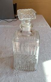 Decanter Vintage in Vetro Lavorato con Tappo