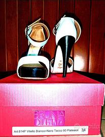 Sandali Bruna Diletta Bianco&Nero Tacco 90