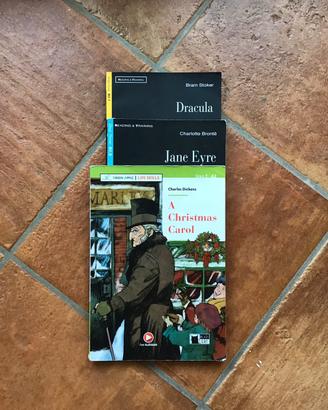 3 Libri Inglese Jane Eyre Dracula Christmas Carol