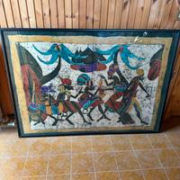 Batik africano incorniciato - quadro decorativo