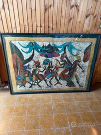Batik africano incorniciato - quadro decorativo