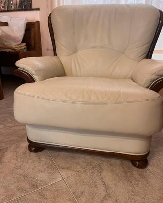 Divano e poltrone 3x1x1 in vera pelle