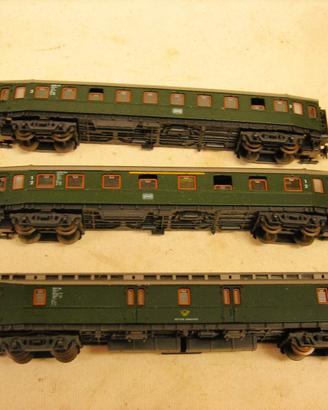 ROCO 3 VAGONI  ANTICHI DB  scala N