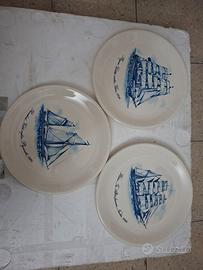 3 Piatti decorativi con Velieri marca Piral