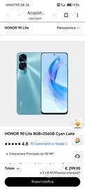 Honor 90 lite azzurro 