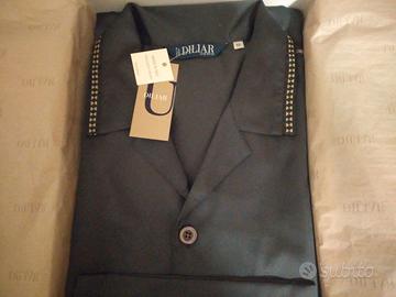 Completo Uomo Taglia 50 Vestaglia e Pigiama raso
