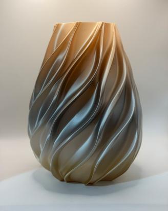 Vaso Onda bi-color  Argento e Champagne