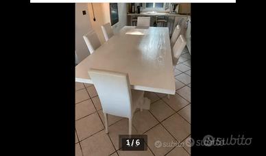 Tavolo in legno bianco