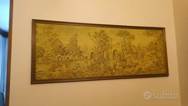 Arazzo d'epoca "scena sul fiume"