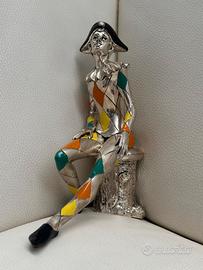 Statuetta Arlecchino Zeus Argenti e smalti
