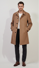 Cappotto lungo vintage cammello