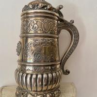 Tankard in argento 800 antico. Raro