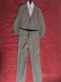 Completo Hugo Boss grigio + camicia – taglia 44