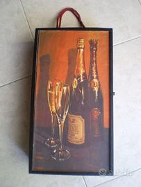 Cassetta in legno portabottiglie