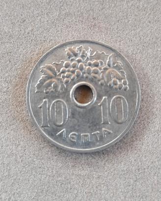 moneta Grecia da 10 lepta