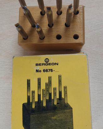 Bergeon 6675-9 Aghi per test in oro  Set 9 pezzi
