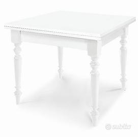 Tavolo quadrato allungabile bianco opaco