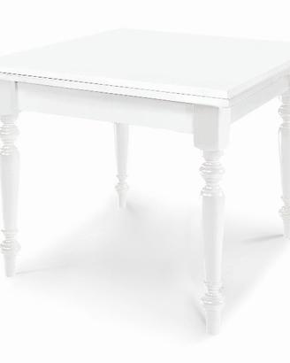 Tavolo quadrato allungabile bianco opaco