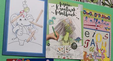 4 riviste libri attività giochi colorare bambini