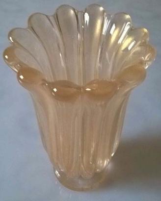 Vaso in vetro di Murano e oro Archimede Seguso