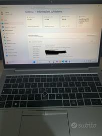 Notebook Hp 840 G7 intel I5, ram 16gb, 500gb