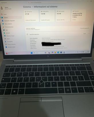 Notebook Hp 840 G7 intel I5, ram 16gb, 500gb