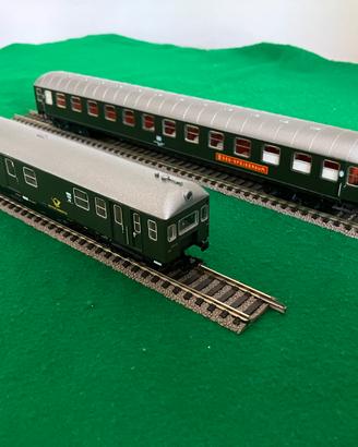 Trenino Liliput bagagliaio e carrozza DB scala H0