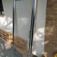 Porta box doccia alluminio e vetro nuova