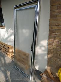 Porta box doccia alluminio e vetro nuova