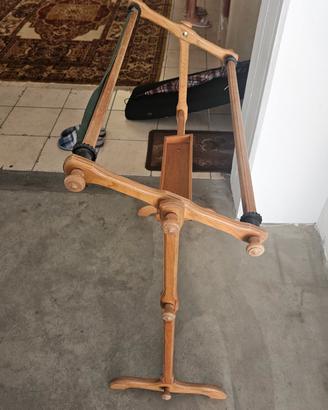 Telaio da ricamo a pavimento in legno regolabile