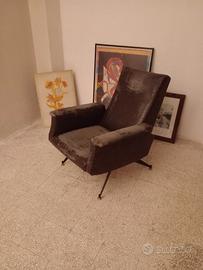 poltrona    reclinabile anni 60 