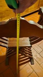 Poltrona Savonarola decorativa con testa di leone 